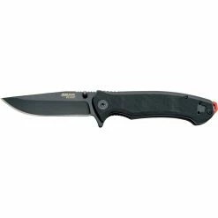 Outlet 🛒 Bear & Son Cutlery 112 4-5/8 In. Black G10 Assisted Opener Knife With Black Blade ⌛
