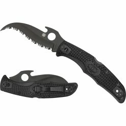 Budget 👍 Spyderco C12SBBK2W Matriarch 2 Lightweight Black Blade Folding Knife 😉