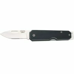 Coupon 🛒 Bear & Son Cutlery 110 Black Clip Lightweight Aluminum Slip Joint Drop Point Knife 🔥