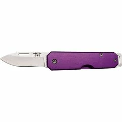 Best deal 🧨 Bear & Son Cutlery 110 Purple Clip Lightweight Aluminum Slip Joint Drop Point 🛒