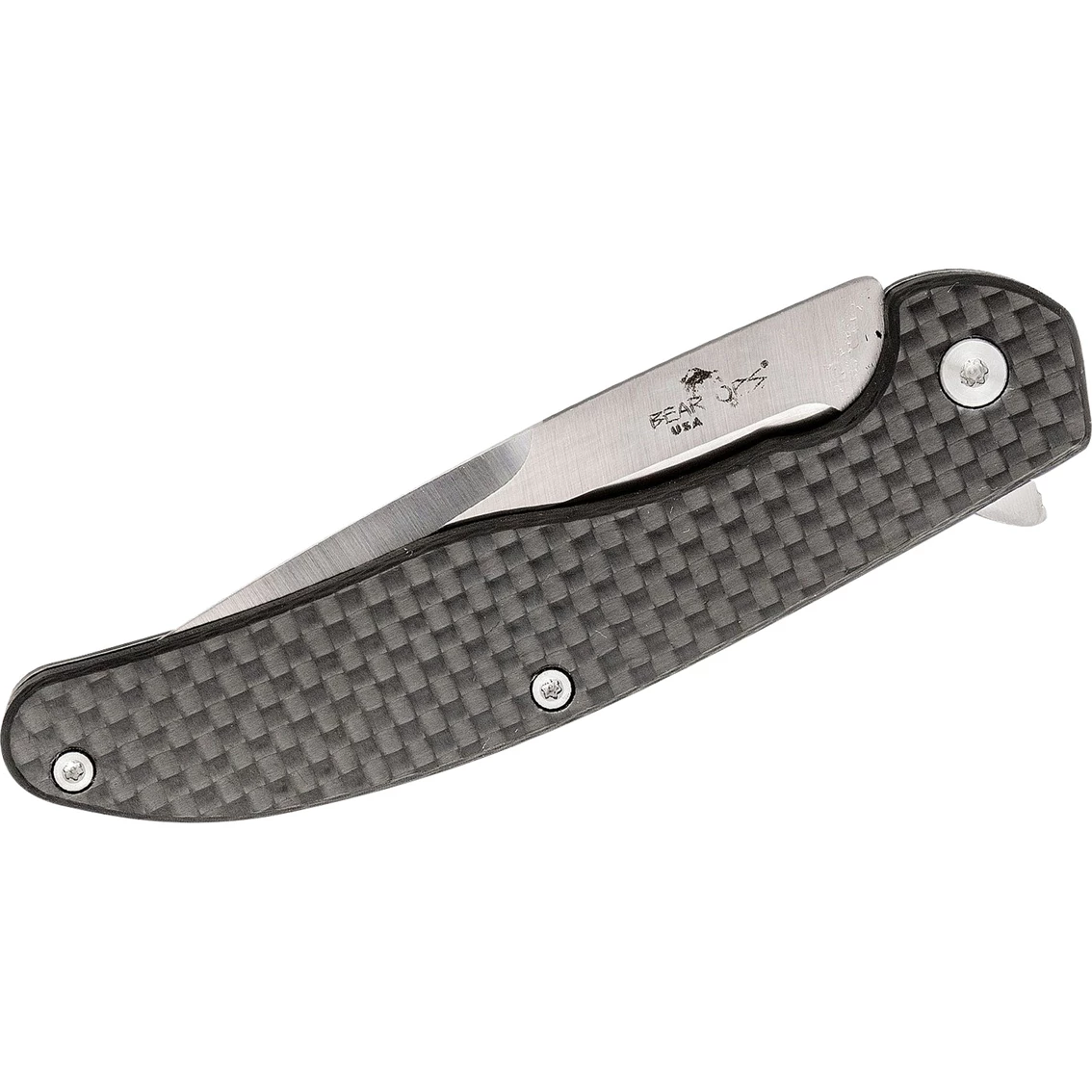 Outlet ✨ Bear & Son Cutlery Rancor VIII Titanium Flipper Knife With Carbon Fiber Front 🤩 - Image 2