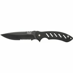 Promo 🧨 Bear & Son Cutlery Brisk Black Finish Fixed Blade With Ballistic Sheath 👍