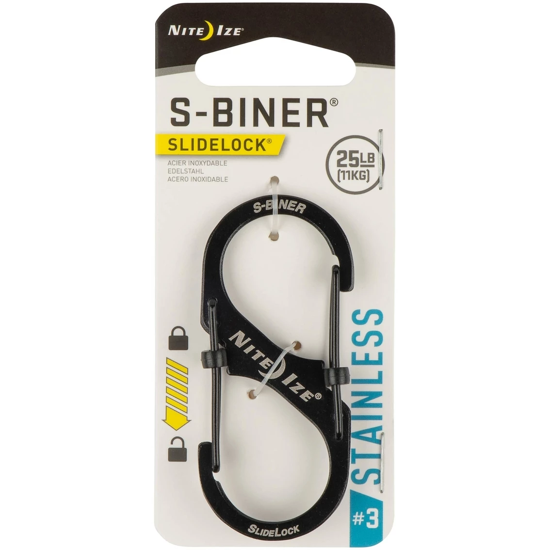 Outlet ๐ Nite Ize Nitelze S Biner SlideLock #3, Black ๐