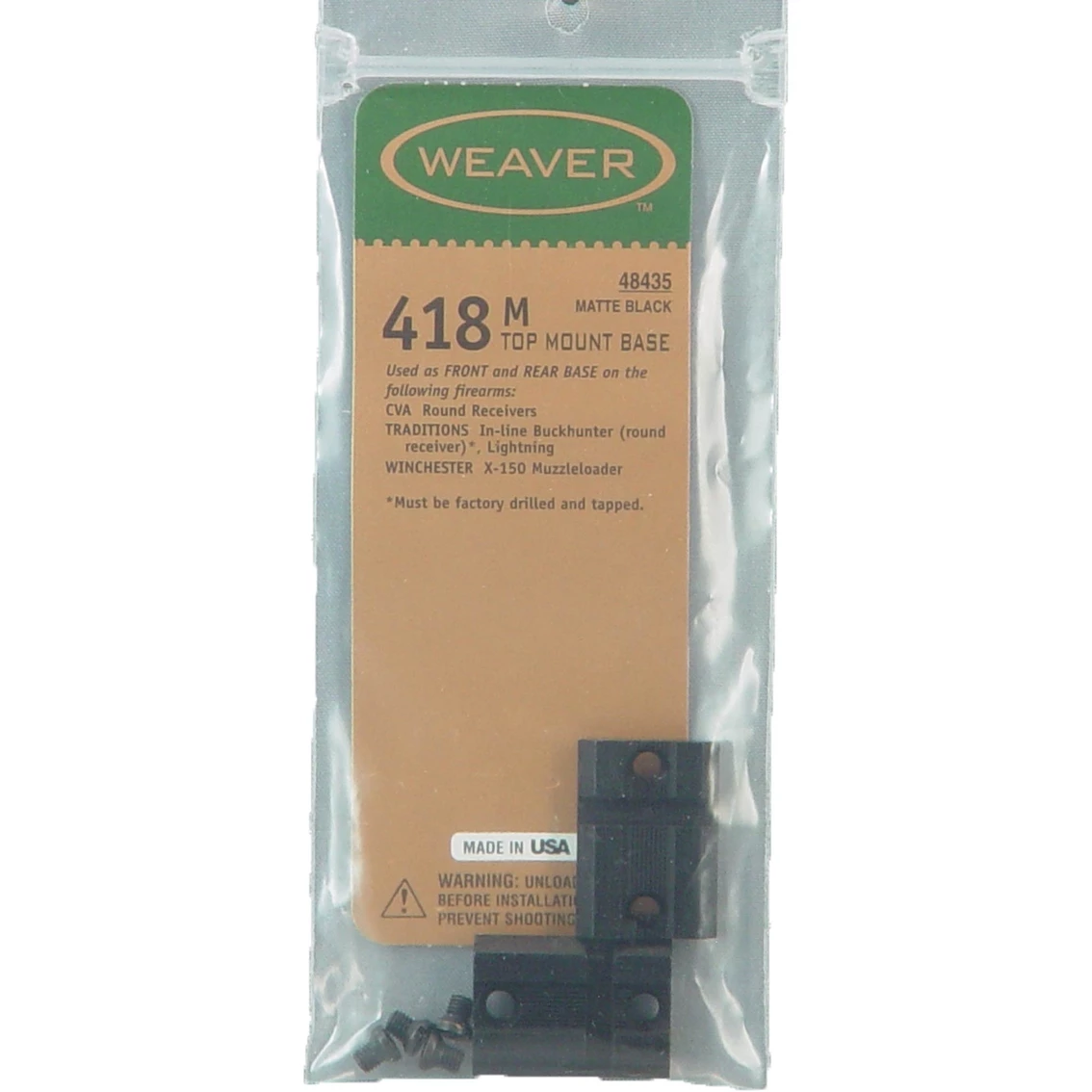 Budget ๐ Weaver Model 418M Detachable Top Mount 2 Pc. Base ๐